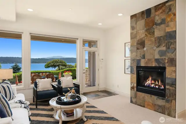 Opens to the patio.