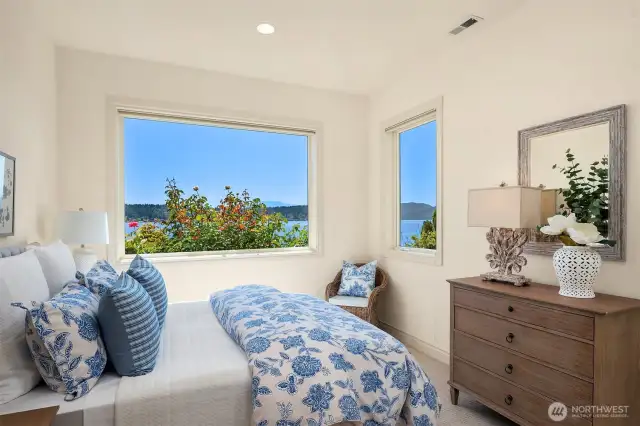 Lower bedroom with views.