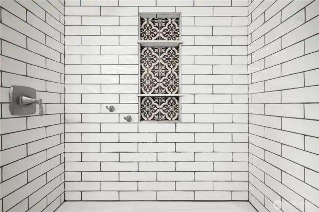 Remodeled bathroom shower