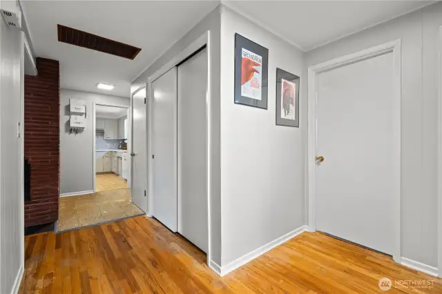 Hallway leading to kitchen
