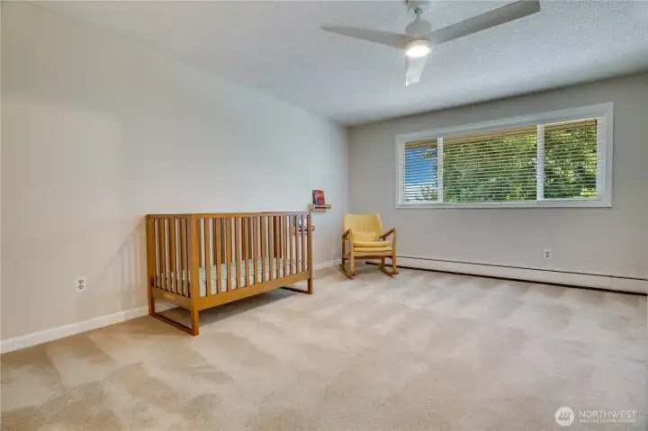 This third 2nd floor bedroom overlooks the back yard.