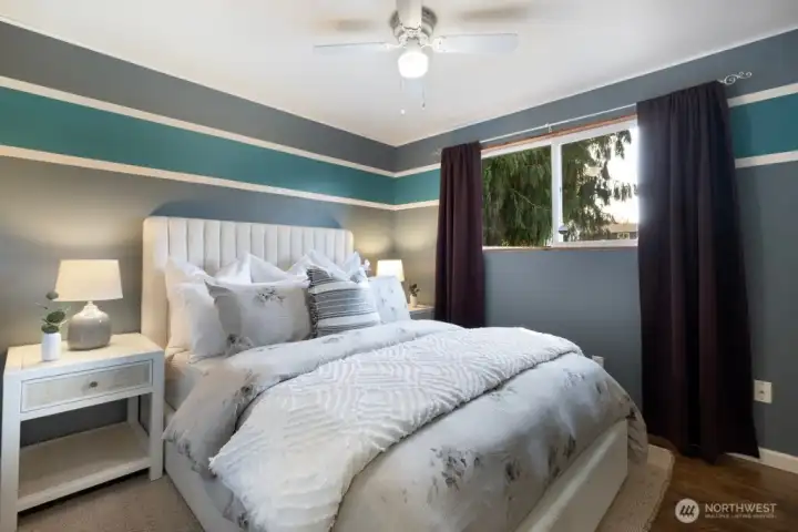 king-sized primary suite and spacious bedrooms