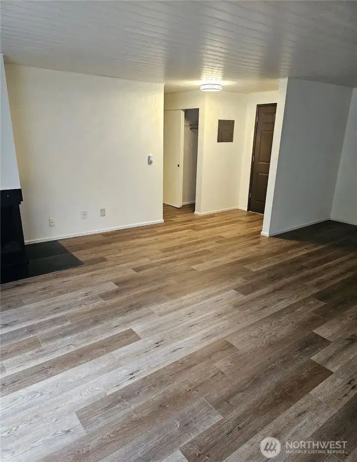 View from the far corner of living room