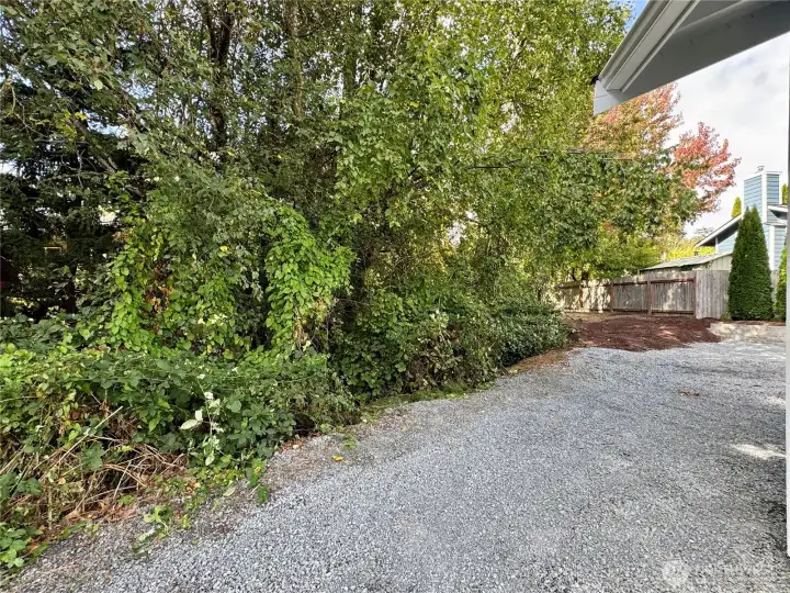 Leads to driveway.