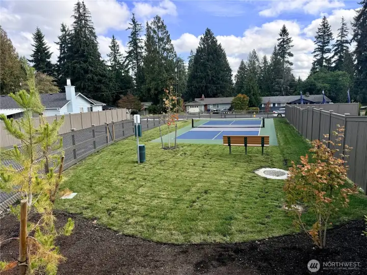 Milagro II aerial view of pickel ball court