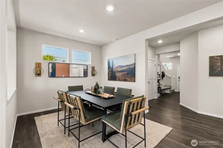 Enjoy hosting with large formal dining room. Actual home is under construction and finishes, colors, and materials may vary. See site agent for details.