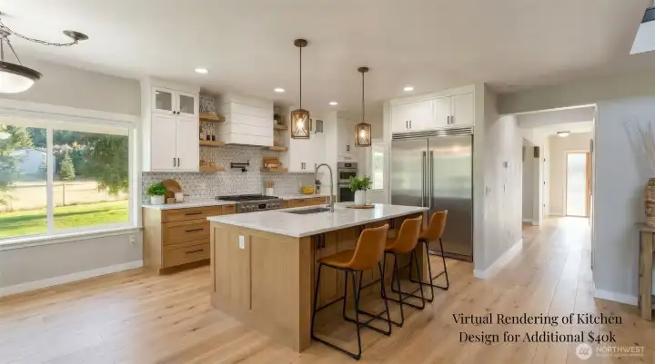 Virtual Rendering of kitchen remodel design for additional $40k