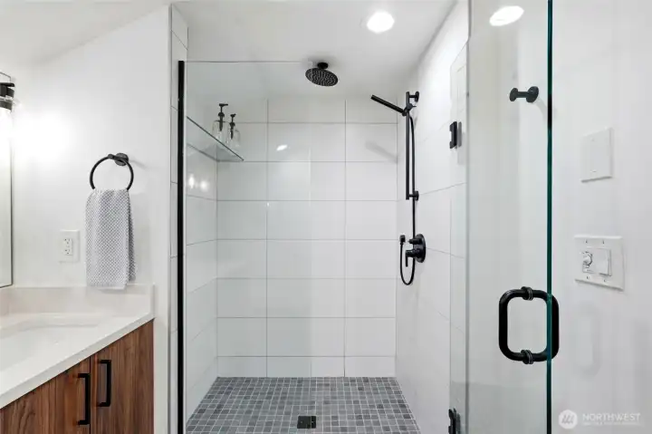 Extra large walk-in shower
