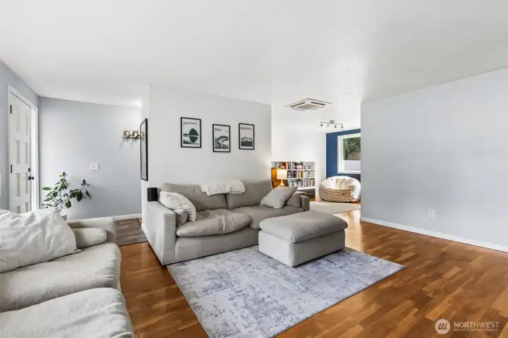 Open entry with coat closet.