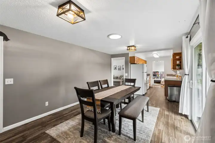Family room currently being used as dining room.