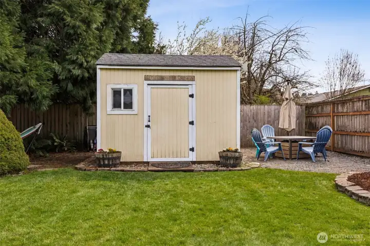Storage shed.