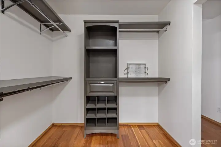 Open closet area Open closet area