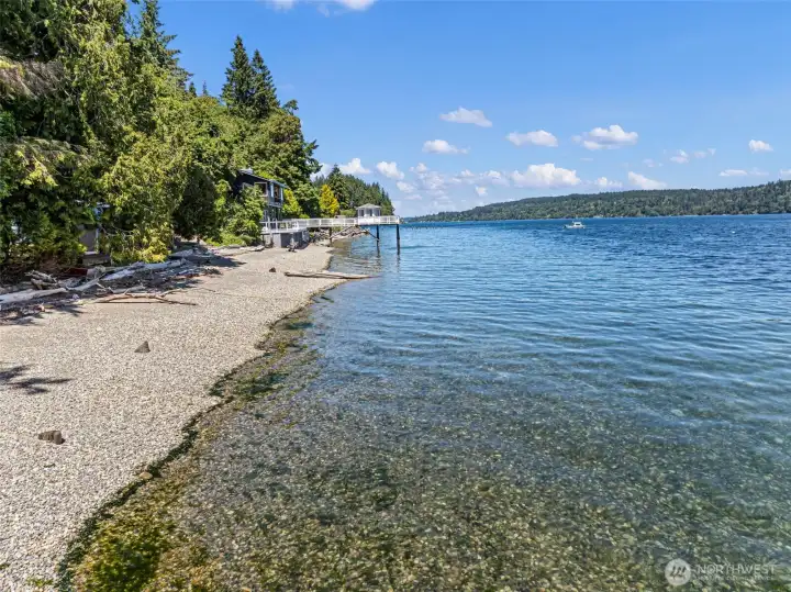 57 feet of scenic beach.