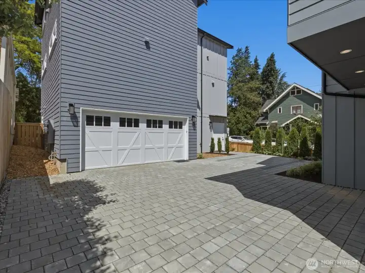 Two car garages with ample storage