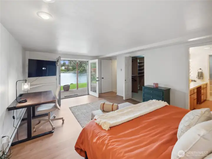 Primary Suite opens to the ground level