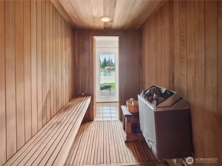 Primary suite includes a sauna.