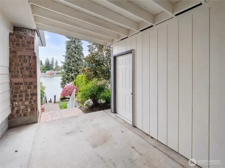 Carport and storage space.