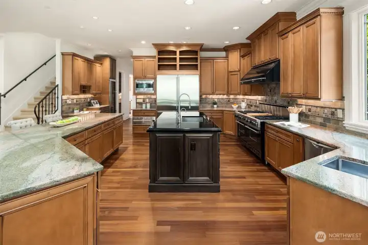 Double solid granite islands