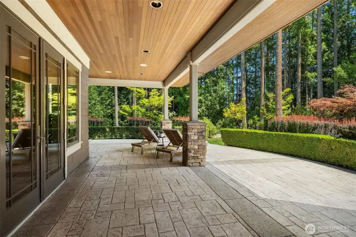 Spacious patio is perfect for entertaining large groups