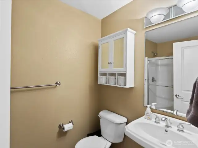 main floor bathroom includes shower!