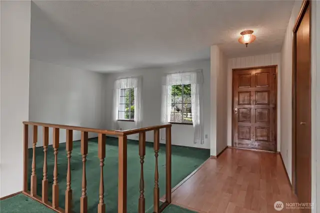 Formal entrance and formal sunken living room