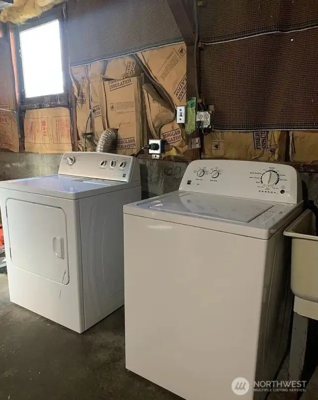 Laundry in the basement. This 390 sq ft of unfinished basement space could offer possibilities!