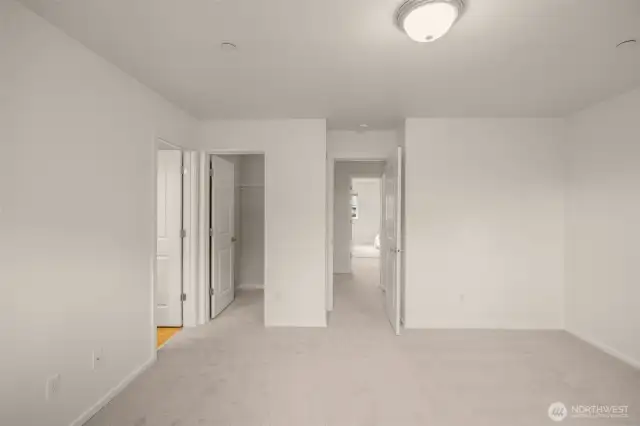 Second upstairs bedroom with walk in closet