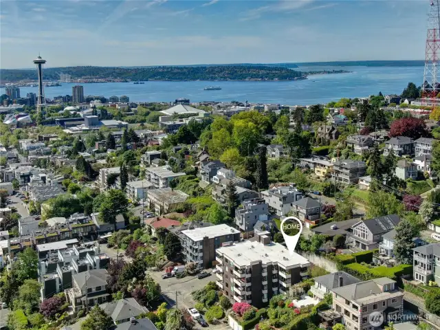So close to everything Queen Anne and Downtown have to offer.  Plus you can watch the fireworks on New Years Eve from the hallway window outside your condo.