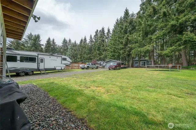 Backyard from the Patio to the left.
