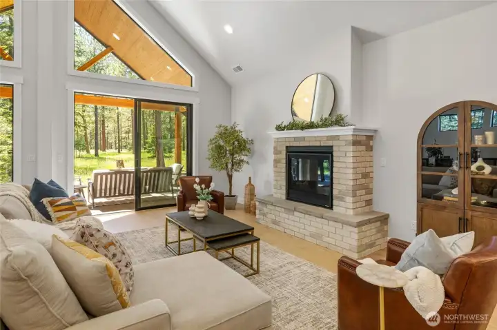 Livingroom with cozy fireplace Livingroom with cozy fireplace