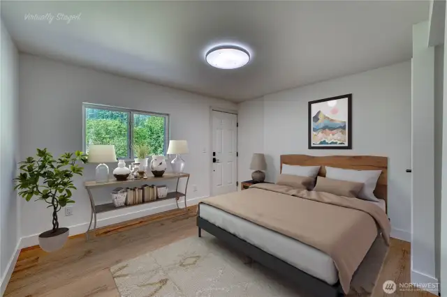 Bedroom# 3 Lower Level with separate entrance virtually staged
