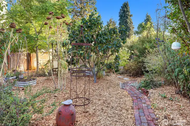 Large lot with alley access provides potential future development potential.