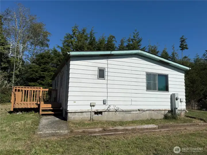 east side of house