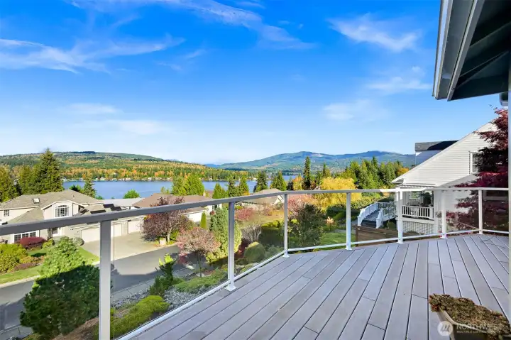 Large lake view deck