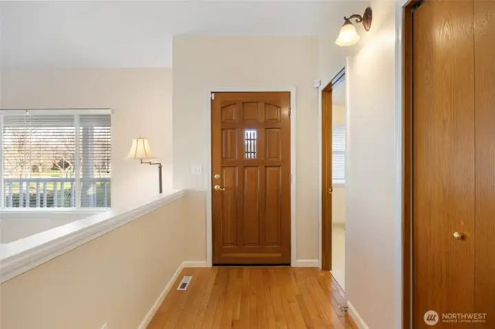 Entry with original hardwood floors