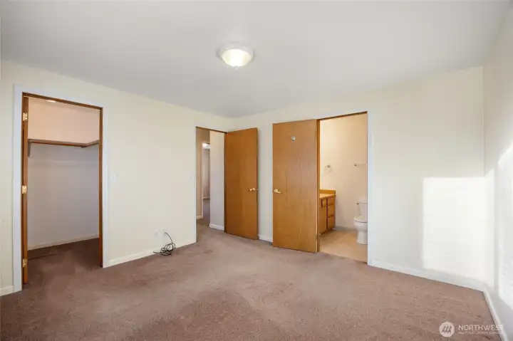 Primary bedroom with attached bath