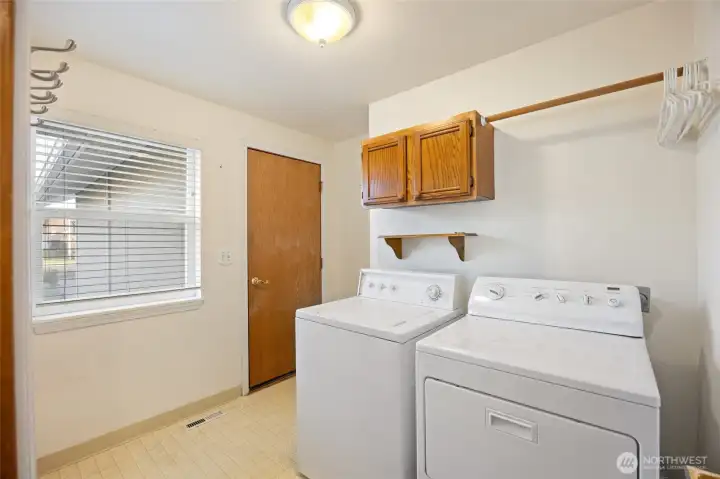 Laundry off the garage