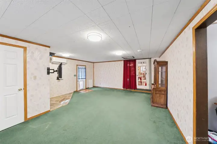 storage closet through the door to the left