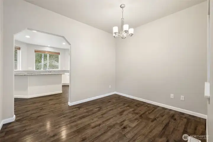 Dining Room with Doorway to Kitchen