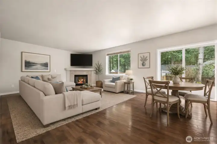 Virtually Stage Great Room Dining Area