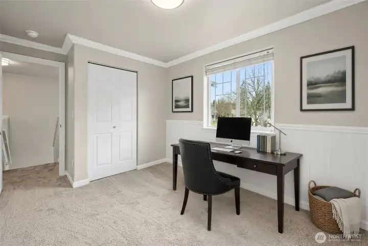 Bedroom 2 Virtually Staged as Office