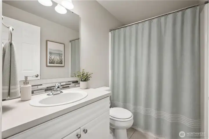 Hall Bathroom -Virtually Staged
