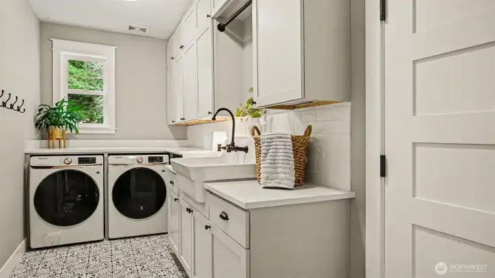 Designer laundry room.