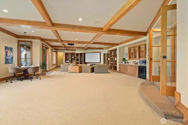 Massive basement with same high end finishes as the upstairs