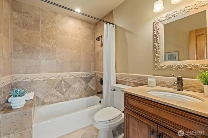 Bathroom next to den/office would make a great guest wing