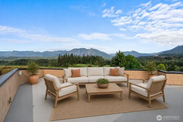 Rooftop deck with stunning views