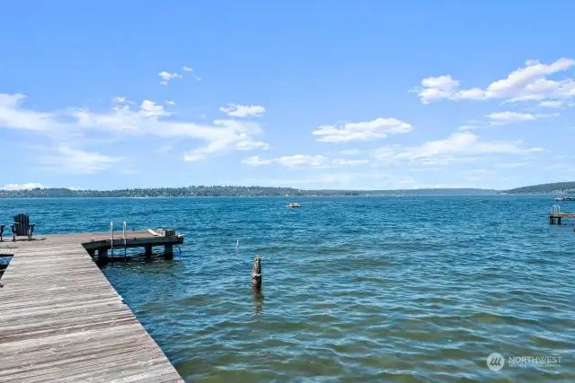 View from shared dock.