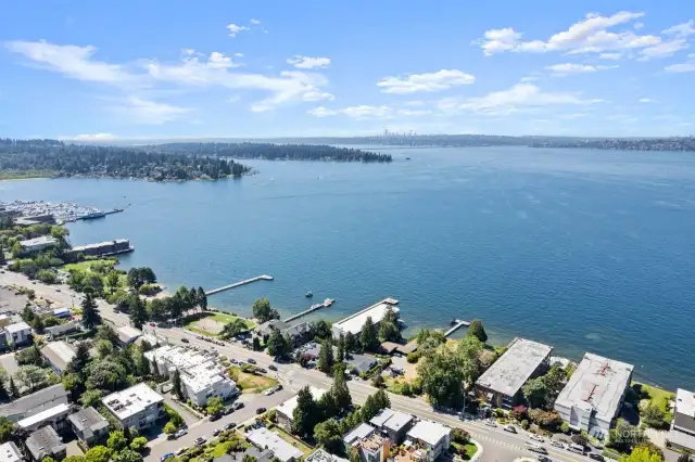 Arial overview of property facing West.