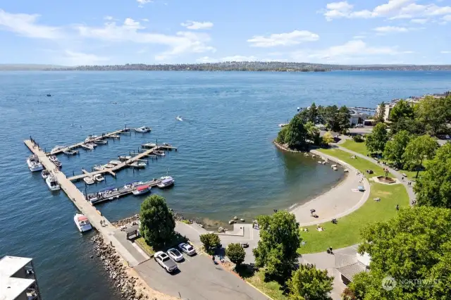 Kirkland Marina waterfront close by.