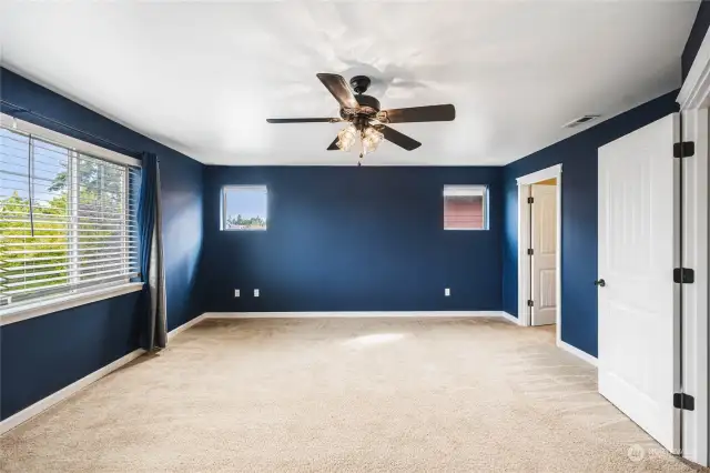 Two Closets in Primary Bedroom & Bathroom